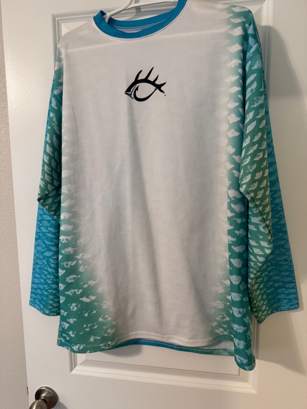 Fishing Performance Long Sleeve Shirt - Aqua Fade
